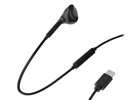 Powerology Type-C Connector Mono Earphone - Black Discount