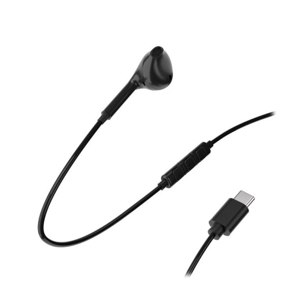 Powerology Type-C Connector Mono Earphone - Black Discount