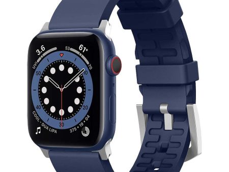 Elago Apple Watch 45 44 42mm Ultra Premium Fluoro Rubber Strap - Jean Indigo For Discount