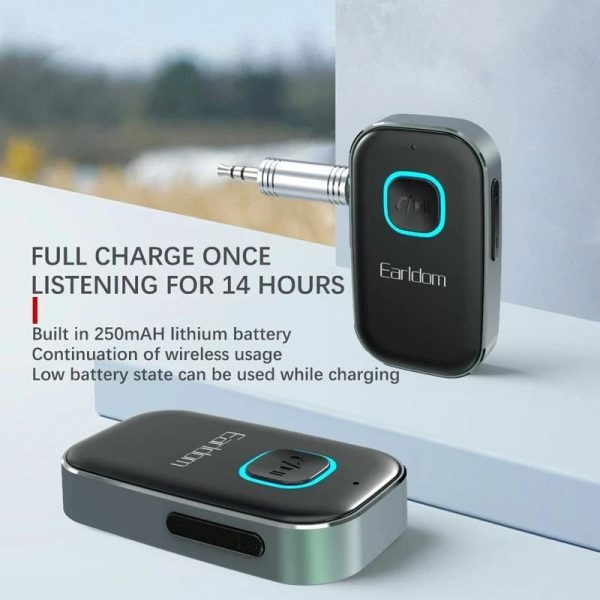 Earldom ET-BR04 Receiver Transmitter to 3.5mm Wireless Adapter - 250mAh   Bluetooth Hot on Sale