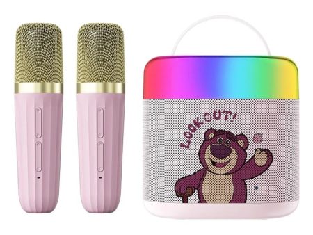 Disney K1 dual Wireless karaoke Microphone And Speaker - Lotso Pink Hot on Sale