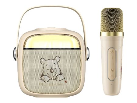 Disney QS-S3 Portable karaoke microphone speaker - Winne Beige For Sale