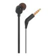 JBL Tune 110 Earphones - 3.5 mm   In-ear   Wired   Black Fashion