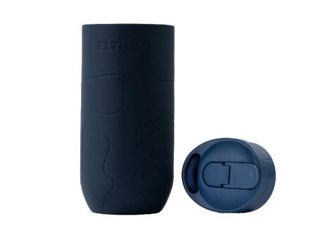 Eltoro Bottle Sleeve with Straw Lid - Navy For Discount