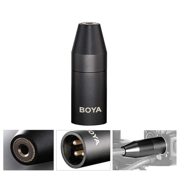 BOYA 35C-XLR Microphone Adapter - 3.5mm Jack   XLR - Black on Sale