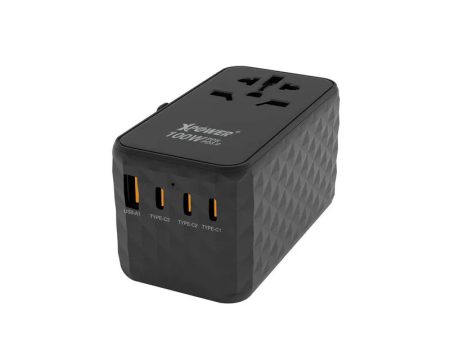 XPower TA100 5 Output Gan PD Travel Adapter - 100W   Black Online Sale