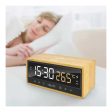 XPower QIC5 4 In 1 Bamboo Alarm Clock With Wireless Charger - 15W   Brown Online Sale