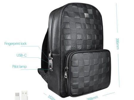 Earldom ET-BG01 Leather Backpack Bag - Black on Sale