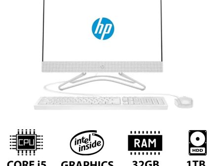 HP 200 G4 AIO PC - i5   32GB   1TB HDD   21.5  FHD Non-Touch   DOS (Without OS)   1YW   Snow White - Desktop on Sale