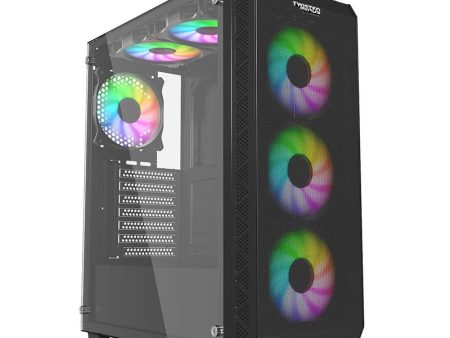 Twisted Minds Apex-03 Mid Tower ARGB Gaming Fan Case - Black Online Hot Sale