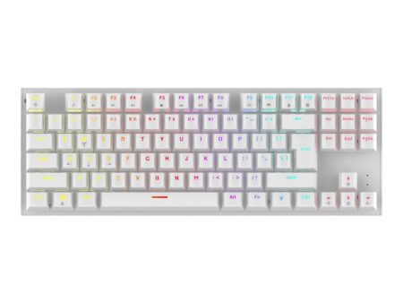 Gaming TKL Mechanical Keyboard - 1.5m   1500mAh   Wired   Type-C   Arabic English - White Discount