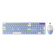 Yesido KB19 Wireless Keyboard And Mouse Set - 2.4G   10M   1200 dpi   Bluetooth - Blue Hot on Sale