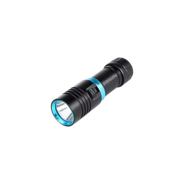 Porodo 1200 lumens waterproof flashlight - Black Online