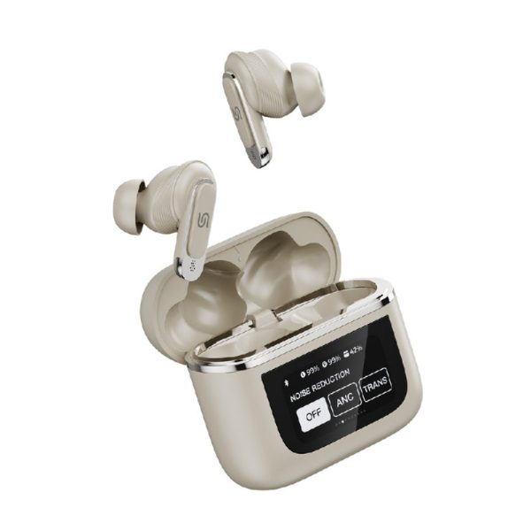 Porodo Soundtec Guide ANC TWS Earbuds with Touch Screen - Gold For Cheap