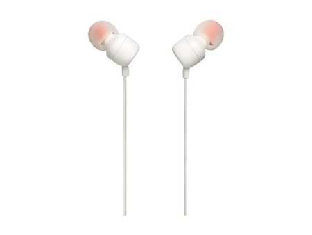 JBL Tune 110 Earphones - 3.5 mm   In-ear   Wired   White Online