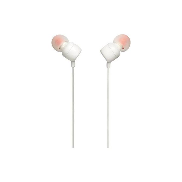 JBL Tune 110 Earphones - 3.5 mm   In-ear   Wired   White Online