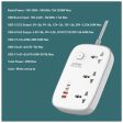 Ldnio 3 Extension Power Socket - 3 Way   USB-A   USB-C   White Grey Supply