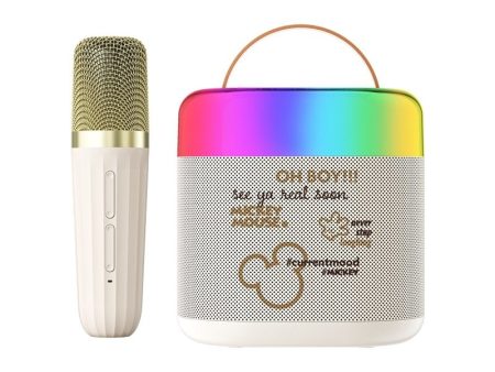 Disney K1 single Wireless karaoke Microphone And Speaker - Mickey Beige Online Hot Sale