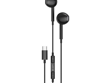 Porodo Soundtec Stereo Earphones Type-C - Black Online Hot Sale