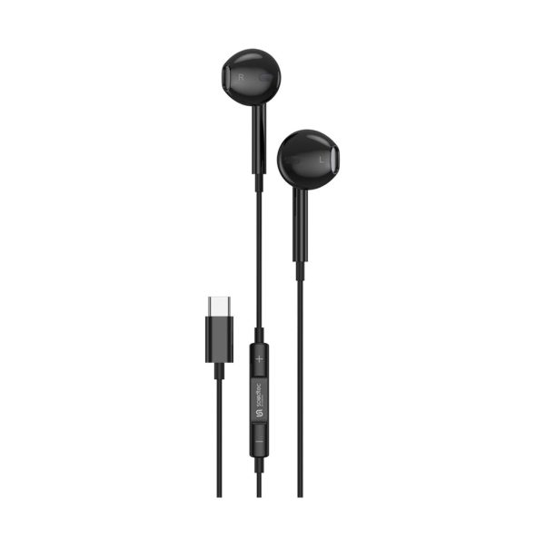 Porodo Soundtec Stereo Earphones Type-C - Black Online Hot Sale