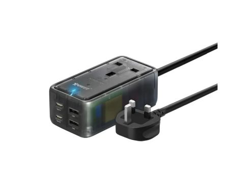 XPower PS1C 5 x Output Power Strip - 65W   Transparent Black Hot on Sale