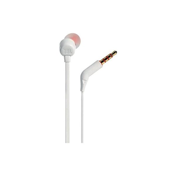 JBL Tune 110 Earphones - 3.5 mm   In-ear   Wired   White Online