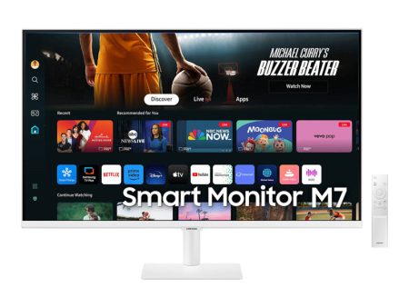 Samsung 4K UHD M70D LS32DM703UMXUE Smart Monitor - 32.0  4K UHD   4ms   HDMI   USB   Blutetooth v5.2   White - Monitor Discount