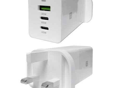 Xtrememac 3 Port Wall Charger with GaN Power Tech - 65W   White Online