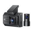 Yesido KM15 4K+IK Dual Dash Camera - 2  IPS   3840 Full HD   USB   Type-C   24 7 - Black Fashion