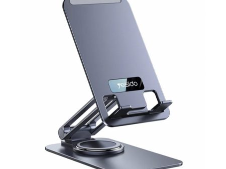 Yesido C184 360 Rotating Aluminum Alloy Folding Phone Holder - Space Gray For Discount