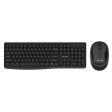 Porodo Wireless 2.4G+BT Keyboard with Mouse - Black For Sale