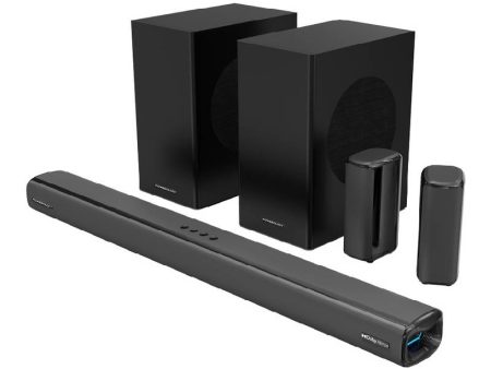 Powerology Dual Woofer Wireless Home Theater - 5.2.4CH   Bluetooth   Black Fashion