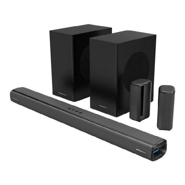 Powerology Dual Woofer Wireless Home Theater - 5.2.4CH   Bluetooth   Black Fashion