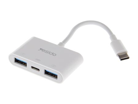 Yesido GS17 OTG Adapter Female To Male Converter Cable - USB   Type-C - White For Discount