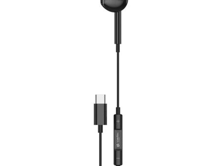 Porodo Mono Earphone with Type-C Connector - Black Supply