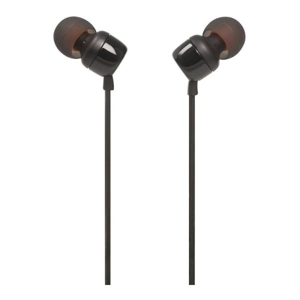 JBL Tune 110 Earphones - 3.5 mm   In-ear   Wired   Black Fashion