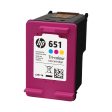 HP 651 Tri-Color Ink Cartridge - 300 Pages   Tri-Color   Ink Cartridge Hot on Sale