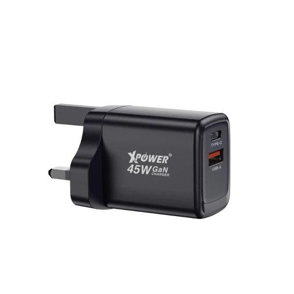 XPower GW45 PD 3.0 QC Gan Mini Wall Charger  - 45W   Black Hot on Sale