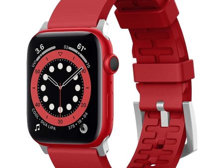 Elago Apple Watch 45 44 42mm Ultra Premium Fluoro Rubber Strap - Red Online