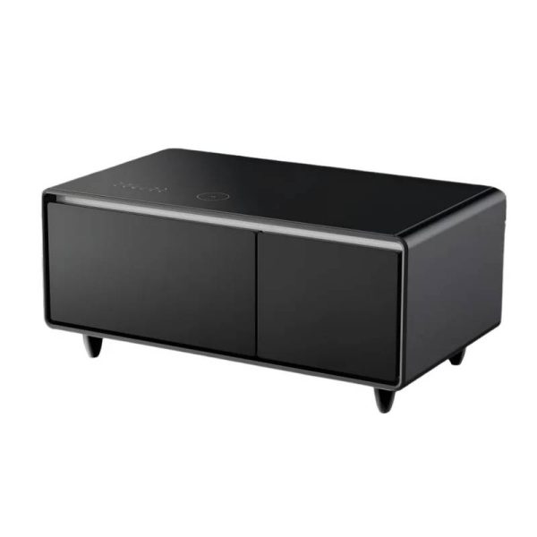 Gamax Elegant Smart Coffee Table with 90L Refrigerator - 2x USB   Black Online now