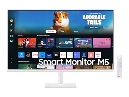 Samsung LS27DM501EMXUE M50D FHD Smart Monitor - 27.0  FHD   4ms   HDMI   USB   Bluetooth   White - Monitor Online Sale