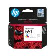 HP 651 Tri-Color Ink Cartridge - 300 Pages   Tri-Color   Ink Cartridge Hot on Sale