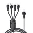 Yesido CA111 4 in 1 Wire Mobile Phone Charger Data Cable - 1.2M   USB   Type-C - Black Discount