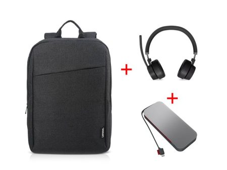 Lenovo Go USB-C Laptop Power Bank - 20000 mAh + Lenovo B210 Casual Backpack - 15.6-inch + Lenovo Go Wireless ANC Headset - Bundle Offer Online