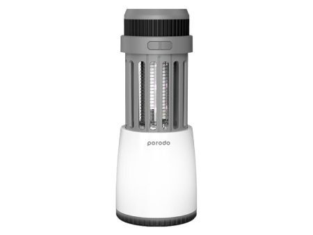 Porodo LifeStyle Outdoor 5W Lamp with Mosquito Zapper - Black Grey on Sale