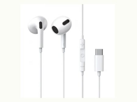 Baseus C17 Enock USB-C lateral in-ear Wired Earphone - White on Sale