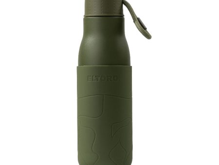 Eltoro Stainless Steel Bottle - 500ml   Olive with Olive Sleeve Sale