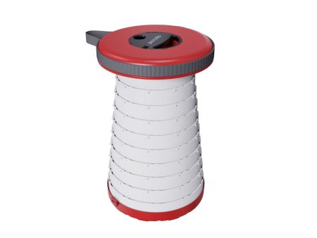 Porodo Camping Telescopic LED Stool - Red Sale