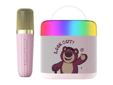 Disney K1 single Wireless karaoke Microphone And Speaker - Lotso Pink Online Hot Sale