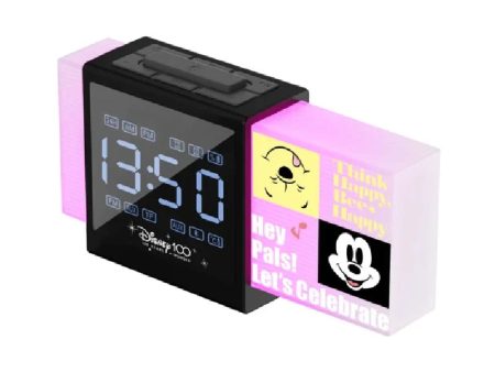 Disney QS-S2 D100 Series Bluetooth Alarm Clock Speaker - Black For Discount